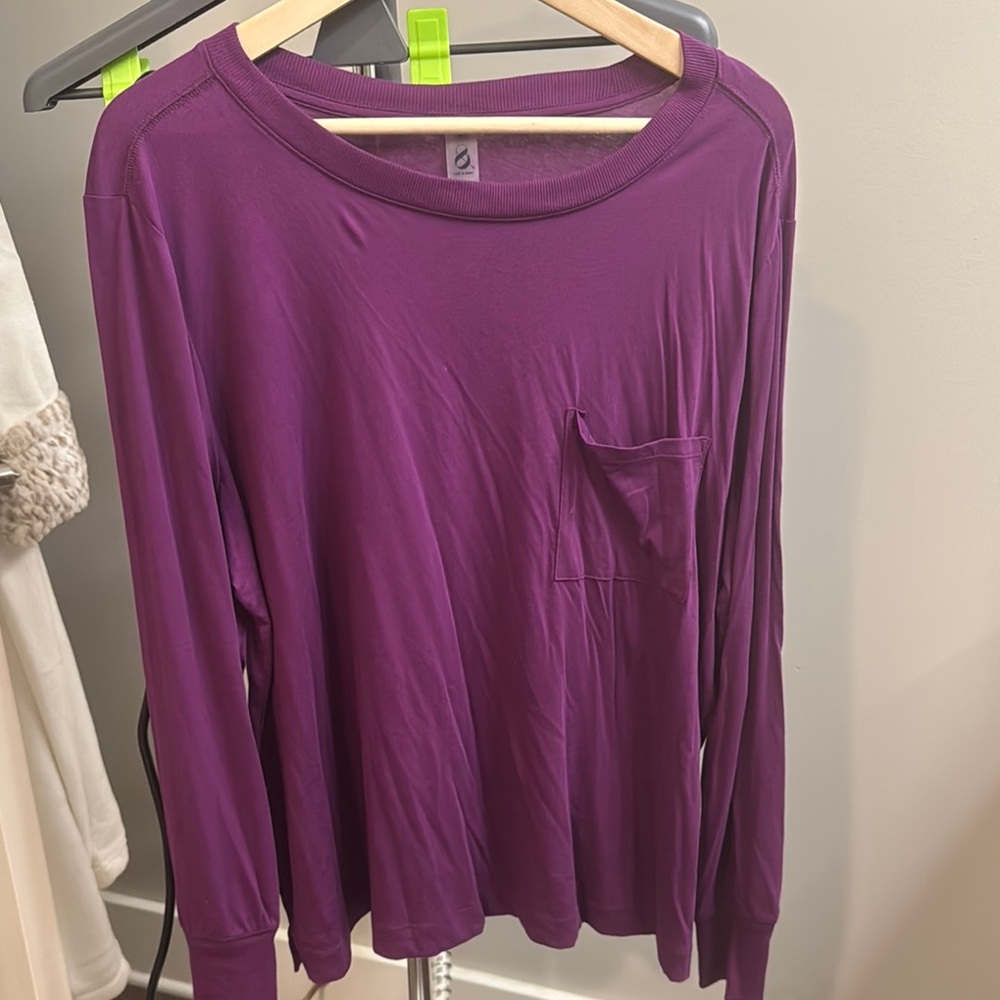 Lou & Grey Purple Relaxed Long Sleeve Tee